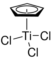 Cyclopentadienyltitanium trichloride - CAS:1270-98-0 - Trichloro(cyclopentadienyl)titanium(IV), Cyclopentadiene titanium trichloride, Cyclopentadienyltrichlorotitanium, 32CpCl3